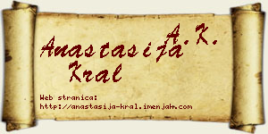 Anastasija Kral vizit kartica